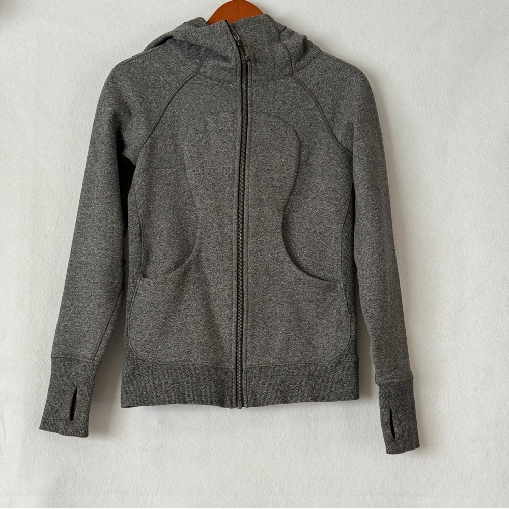 Lululemon Women’s Scuba‎ full zip hoodie halter Gray Size 4